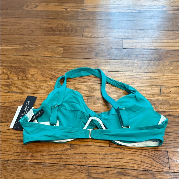 La Blanca Swimwear bikini top Teal 16 - Picture 3 of 3
